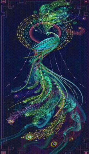 Peacock Impressions Vertical Mural Diy 5D Diamond Painting Kit Full Square Drill