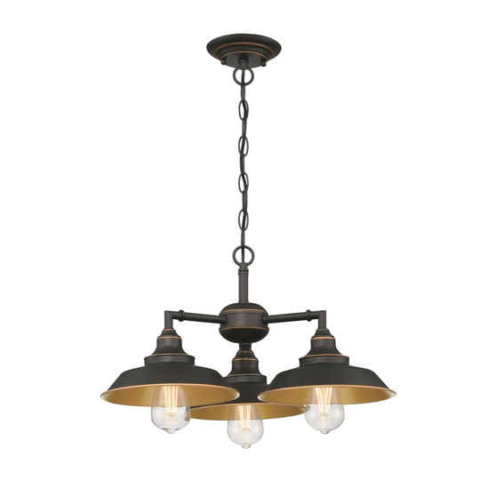 Westinghouse Lighting Iron Hill Three Light Indoor Chandelier/Semi-Flush Mount Ceiling Fixture - 3-Light