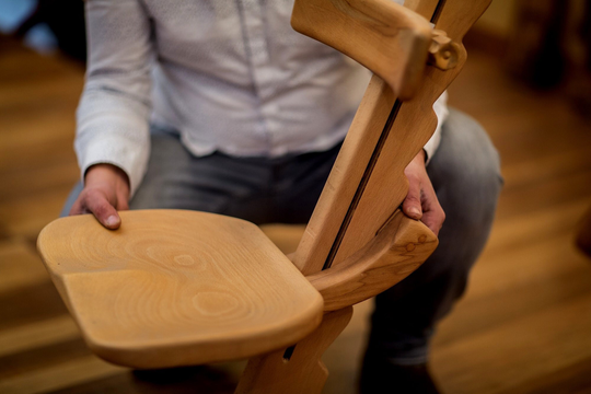 Handmade Minimalist Chair With Adjustable Height & Back Rest, Father's Day Gift