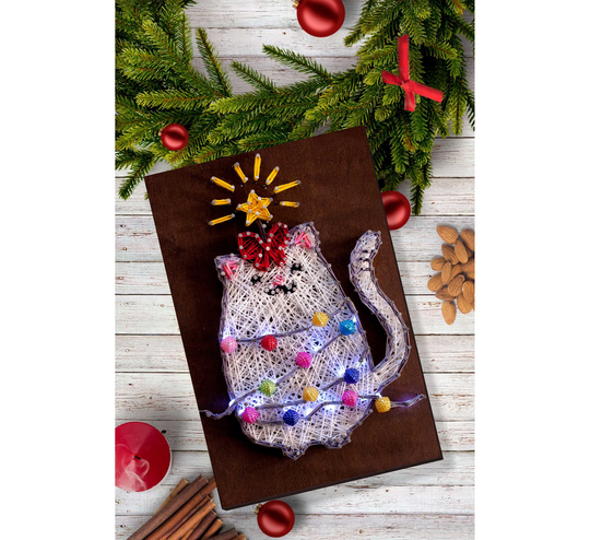 string Art Diy Kit "Nice Kitty" Diy, Abris Art. Creative Kit