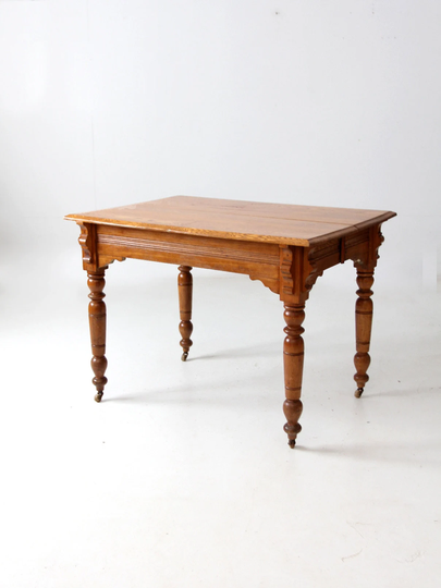 Antique Wooden Farmhouse Table