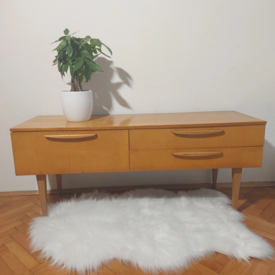 Vintage Meblo Sideboard/Cabinet Living Room Closet Drawers Credenza Chest Of Furniture "70S 1970