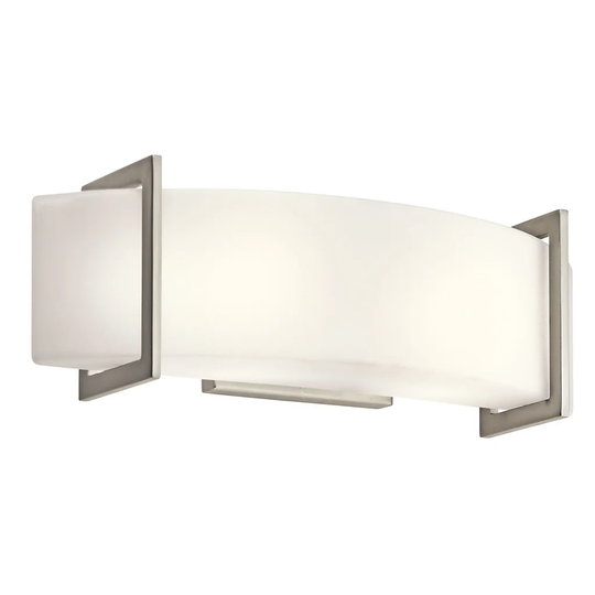 Kichler Lighting Crescent View Collection 2-light Brushed Nickel Bath/Vanity Light