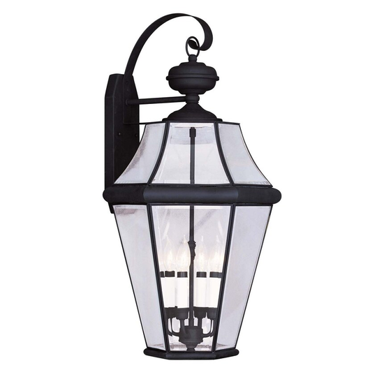 Giuseppe Lighting Four Light Outdoor Wall Lantern Georgetown Black - Exact Size
