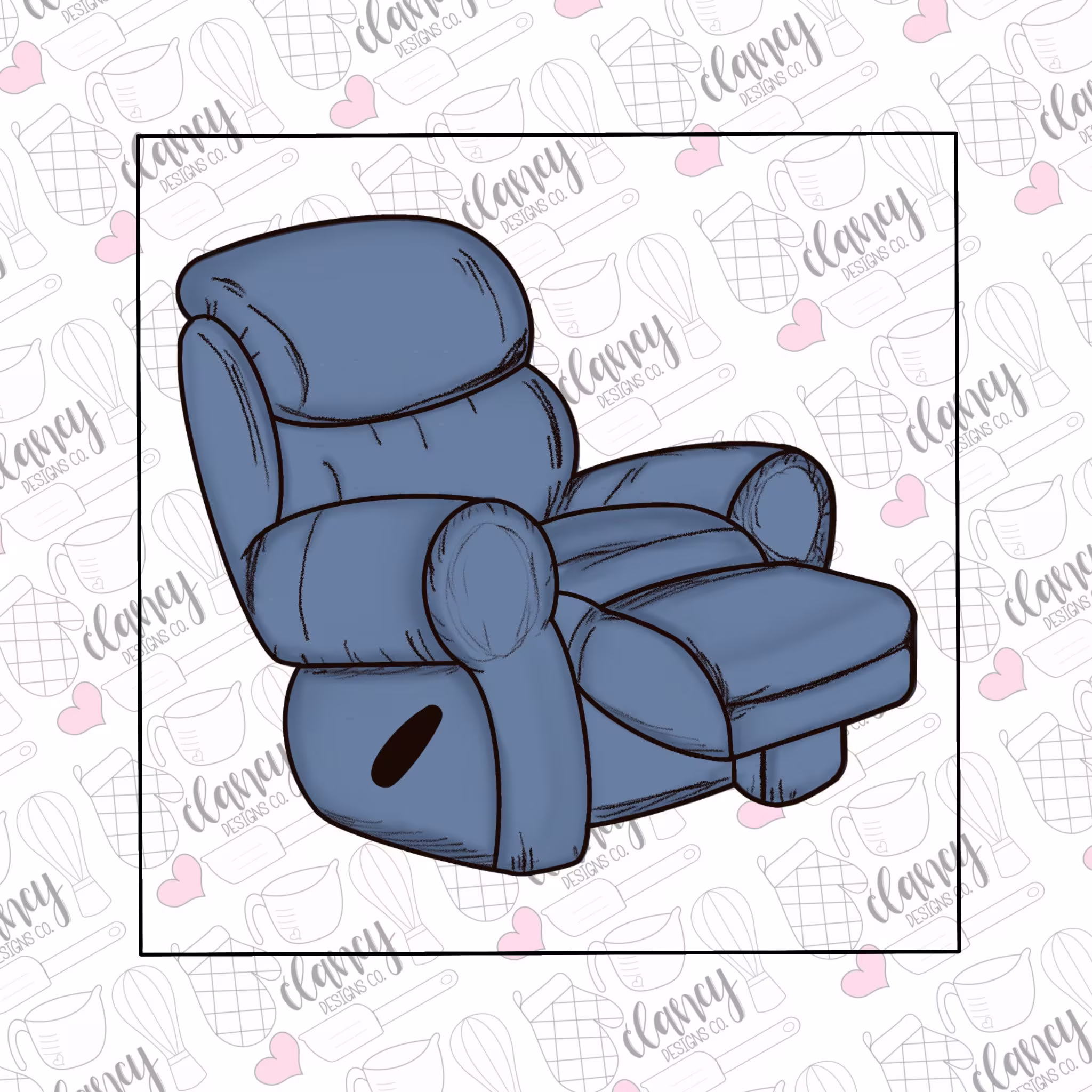 Recliner Two/Chair Football Party Super Bowl Game Day Cookie Cutter