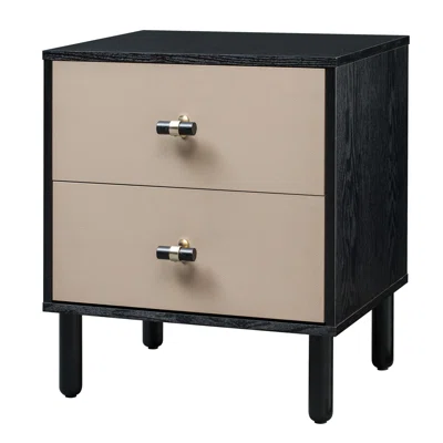 Mehrin 2 - Drawer Nightstand in Cream/Black