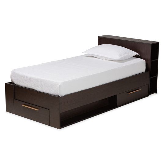 Carlson Modern & Contemporary 3-Drawer Storage Wood Platform Bed-Twin