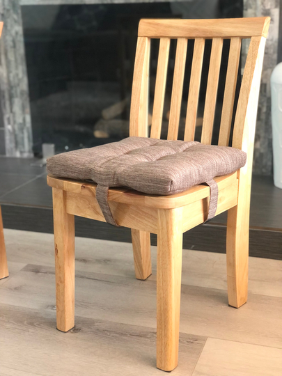 12x12 Inch Mocha Brown Chair Pad For Kitchen Bar Stool, Home Utility Chair, Kid Any Small Seated