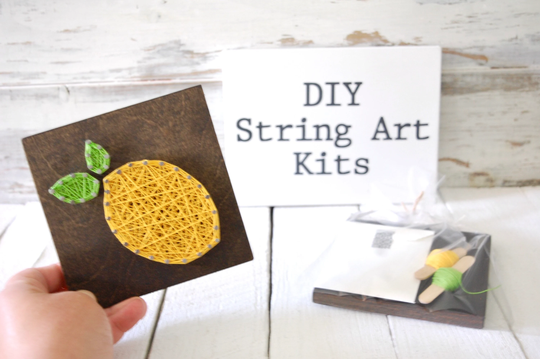 Diy Lemon String Art Kit, Do It Yourself, Lemon Sign, Summer Decor, Citrus Art, Diy Craft Kit, Fruit Tiered Tray Home Decor