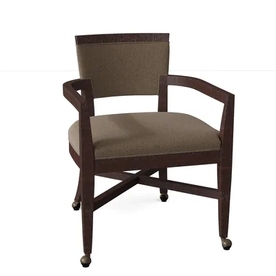 Keller Upholstered King Louis Back Arm Chair