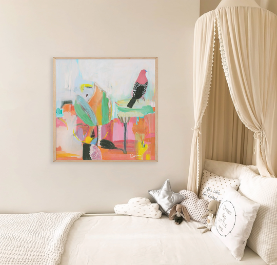 Colorful Abstract Whimsical Contemporary Art Print, Modern Colorful Art, Nursery Abstract Print, Office Wall Art Painting