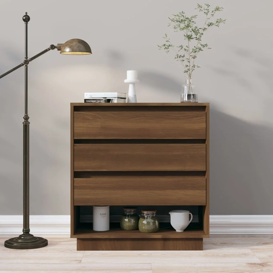Sideboard Brown Oak 27.6"x16.1"x29.5" Chipboard