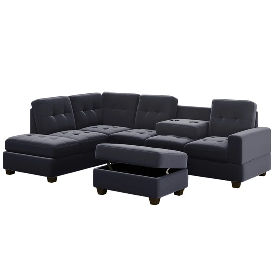 Modern Sectional Sofa with Reversible Chaise