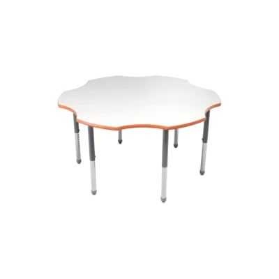 Whiteboard Table Markerboard Table Dry Erase Table - Activity Legs - Flower - 60"W x 60"L