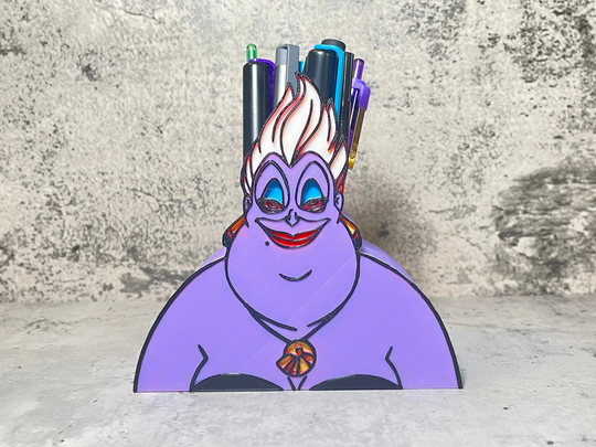 Pen & Pencil Holder | Ursula Makeup Brush Little Mermaid Marker Case