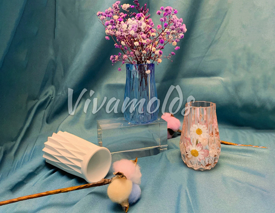 3D Vase Resin Molds, Flower Bottle Silicone Molds For Flower, Art, Table Decoration