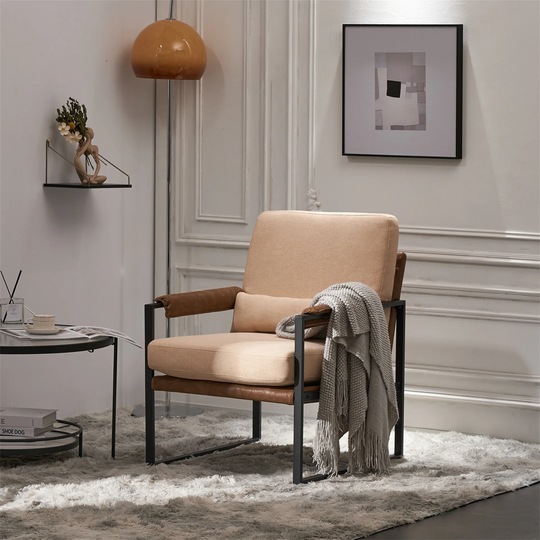 Single Iron Frame Chair Soft Cover Honeycomb Leisure Chair