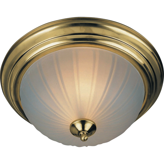 3-Light Flush Mount - Polished brass