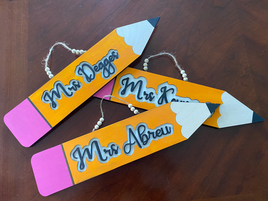 Teacher Decor, Teacher Pencil, Custom Classroom Gift, Appreciation, Gifts