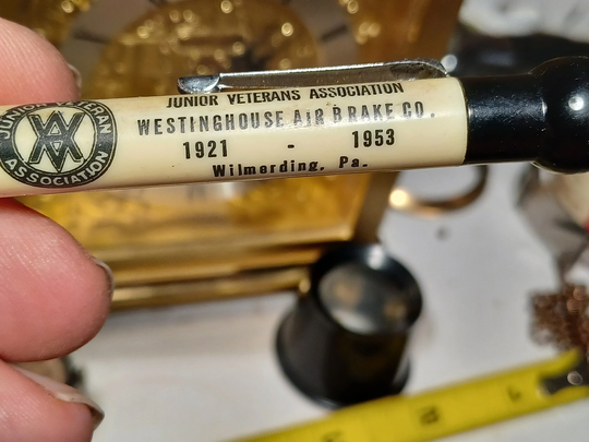1953 Westinghouse Mechanical Pencil Air Brake Rr Railroad Rotary Dial Pencil Union Dur-O-Lite Brand Junior Veterans Association