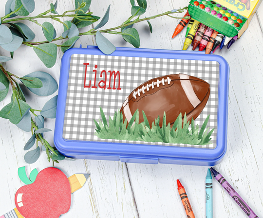 Personalized Pencil Box Kids Football | School Supplies Back To