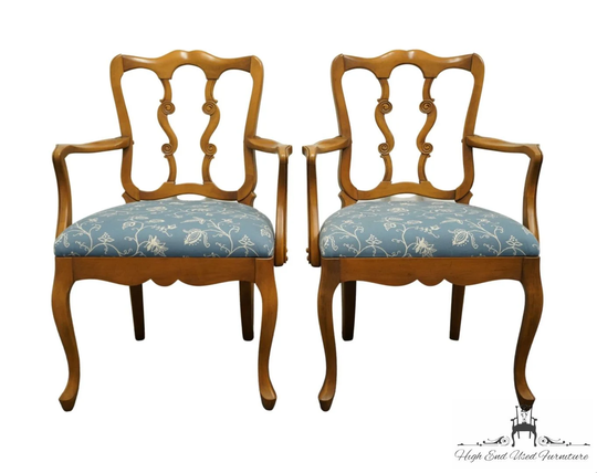 Set Of 2 Dixon Powdermaker Orleans Collection Country French Style Dining Arm Chairs