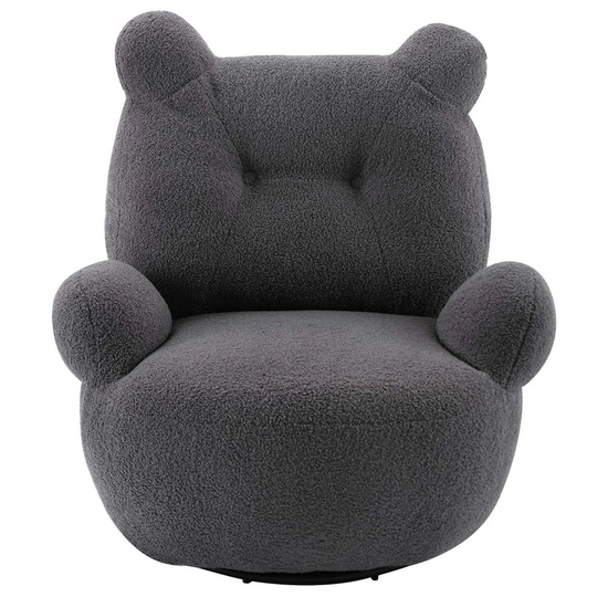 EYIW Swivel Accent Chair, Teddy Short Plush Particle Velvet Armchair, 360 Degree Swivel Barrel Chair for Living Room, Bedroom