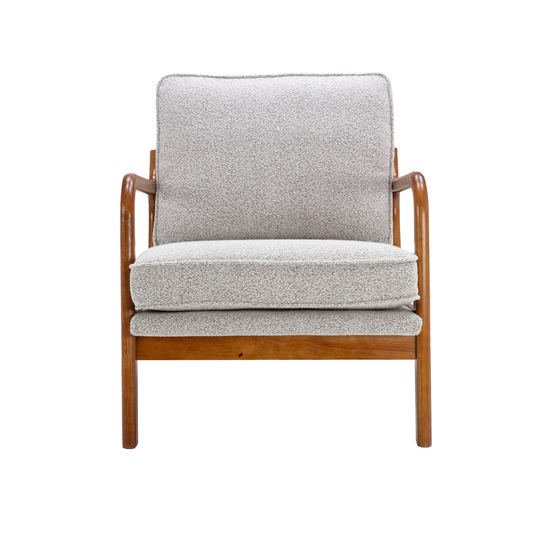Wood Frame Armchair, Accent Chair Lounge Chair for Living Room