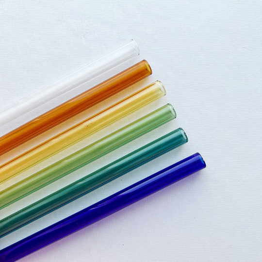 Handmade Glass Straw, Colorful Colored Straight Reusable Straws, Beer Can Eco Friendly Straw