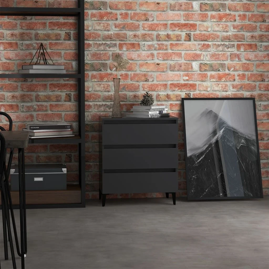 Sideboard Gray 23.6"x13.8"x27.2" Chipboard
