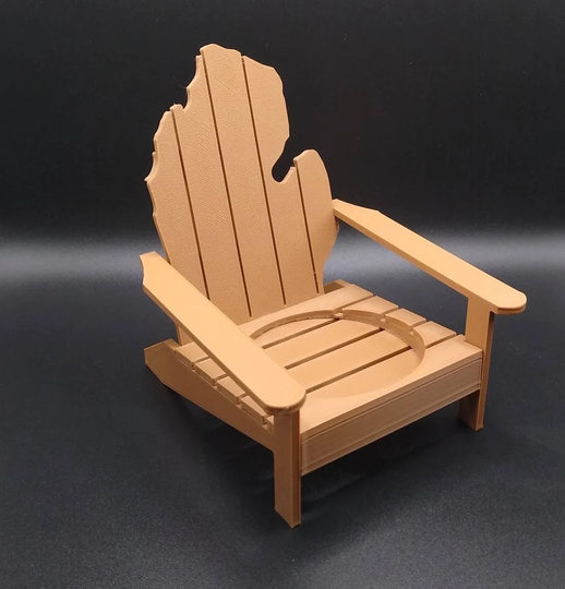 Drink Coaster - Michigan Adirondack Chair