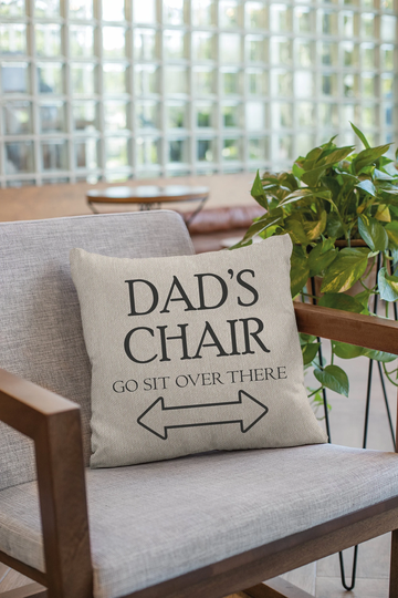 Dads Chair Pillow, Custom Throw Funny Dad Husband Gift, Pillow Case, Personalize