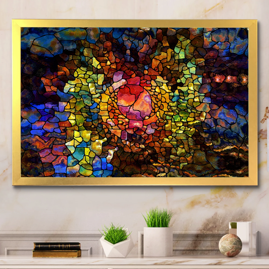 Designart 'Reality Of Liquid Color' Modern Framed Wall Art