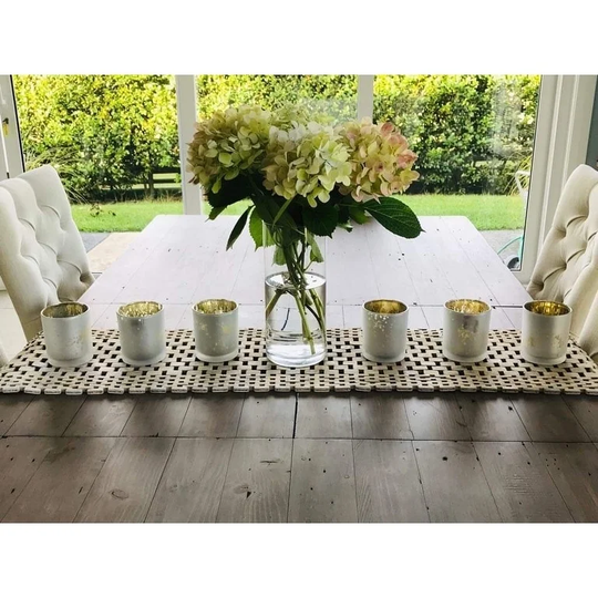Handmade White Washed Rosewood Table Runner