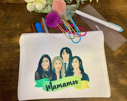 Mamamoo | Canvas Pencil Makeup Bag Kpop Group Merch