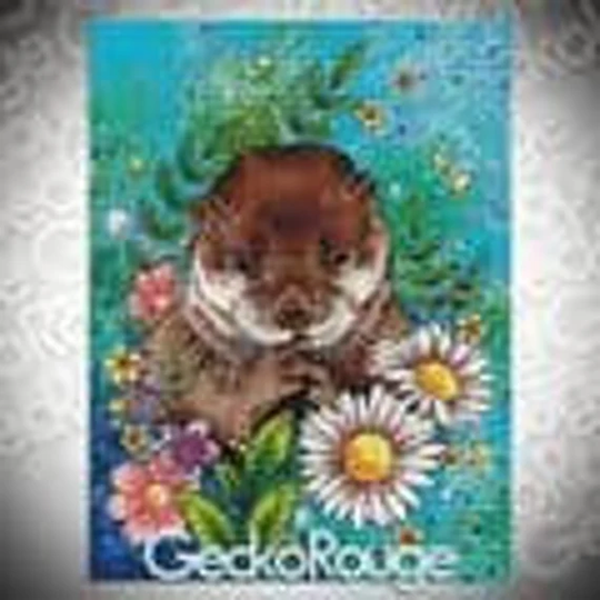 Otter By Lorna Laine Modern Cross Stitch Art Kit, 28 1x1