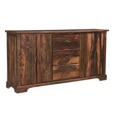 Larae 72" Wide 3 Drawer Sheesham Solid Wood Sideboard