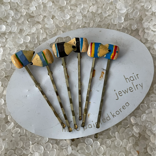 Vintage Hair Pins, Jewelry, Bobby Rare Still On Package, Short Pencils, 3 Set, Artist Gift