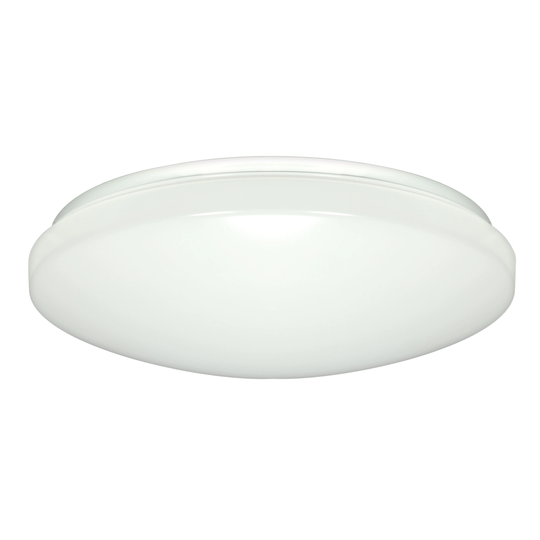 1-Light 14-inch Flush Mounted LED Light Fixture - White Finish - 50 Percent Dimming - 277V
