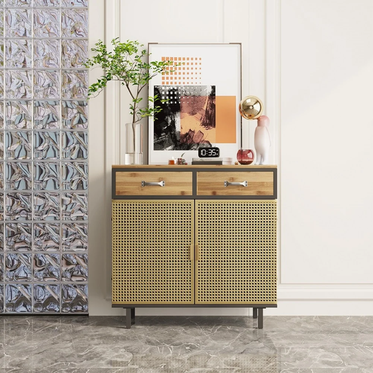 2 Drawers Sideboard, Modern Furniture Decor Storage Cabinet
