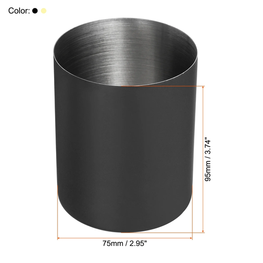 Pencil Holder Pen Holder Stainless Steel Pencil Holders Cup, 2pcs - Black, Golden