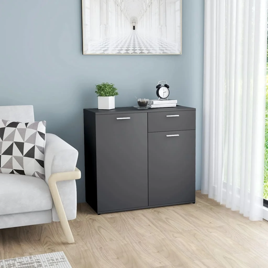 Sideboard Gray 31.5"x14.1"x29.5" Chipboard
