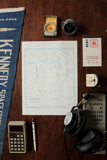 Vintage North America Outline Map