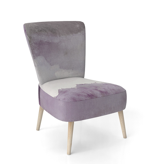 Designart 'Midnight at The Lake II Amethyst and Grey' Upholstered Shabby Chic Accent Chair