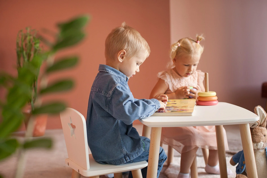 Kids Table & Chairs, Montessori Furniture, Table, Gifts For Kids Room Toddler Furniture Chairs
