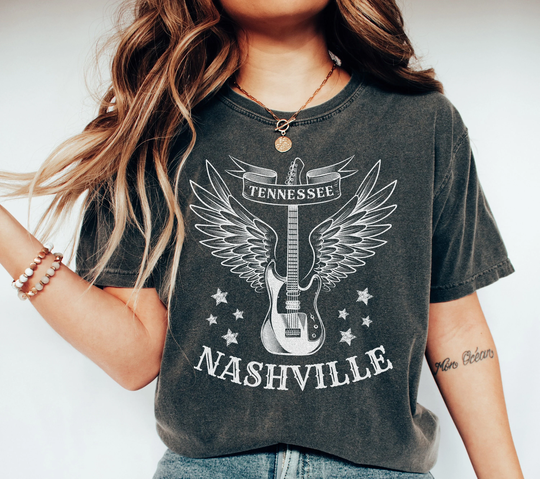 Nashville Shirt Comfort Colors Western Graphic Tee Country Concert Tennessee Music Shirts