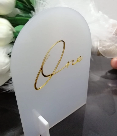 Gold Table Numbers | Acrylic Number Wedding, Frosted