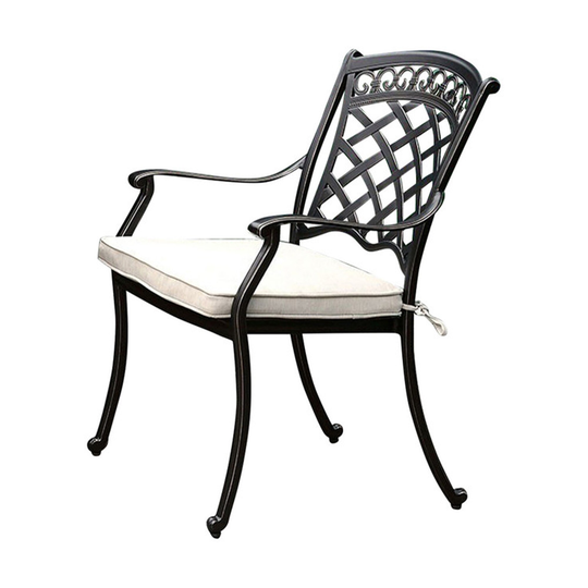 Charissa Transitional Arm Chair, Pack Of Two, Antique Black - 36 H x 24 W x 26 L Inches