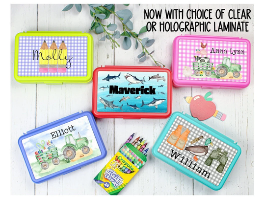 Personalized School Supplies Farm Pencil Box Animal Kids Back To
