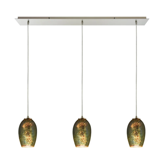 Elk Illusions Satin Nickel 3-light Pendant